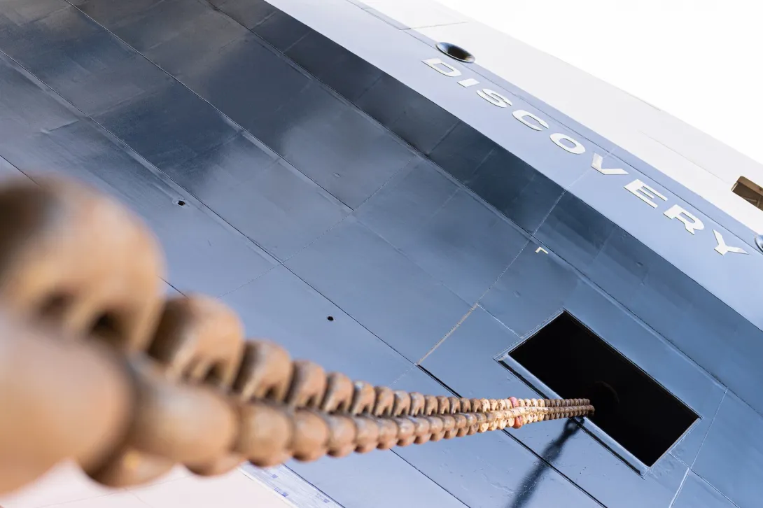 RRS Discovery's Anchor Chain While in Refit (2023)