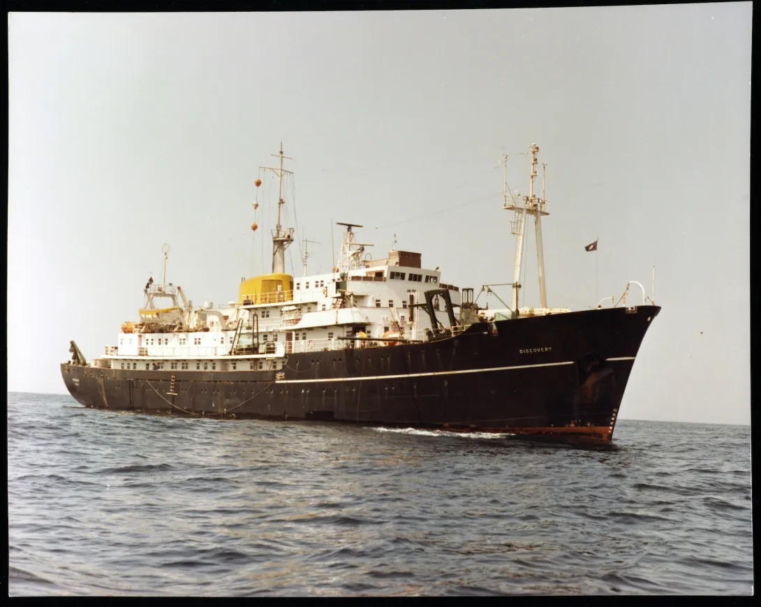 RRS Discovery at Sea (1978)